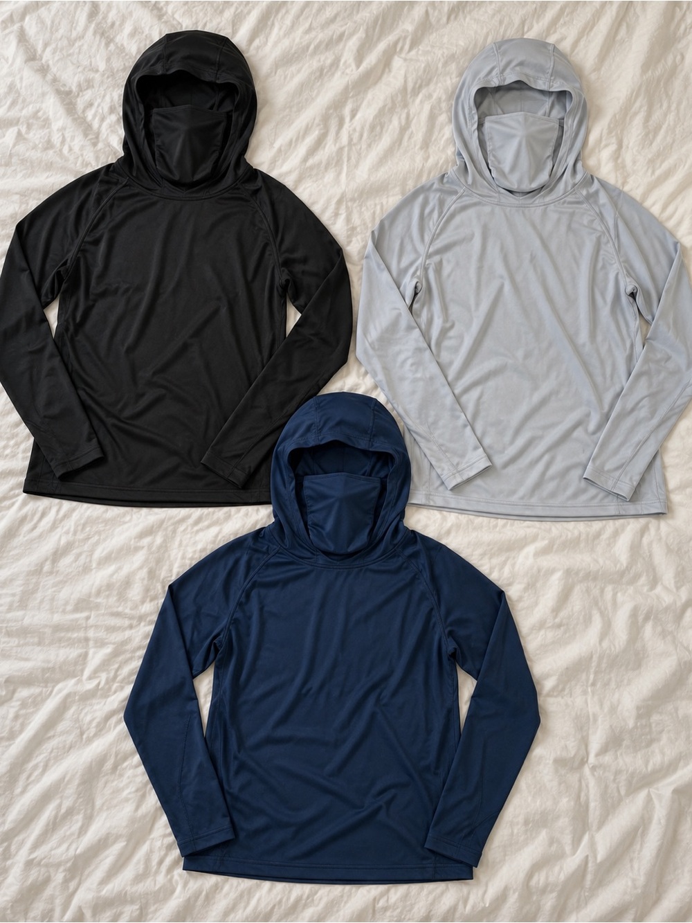 Men’s Hooded Performance Shirt Face Cover S-XL New